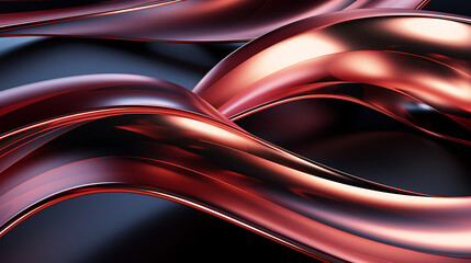 Obraz premium Metallic Rose Gold Abstract Arch