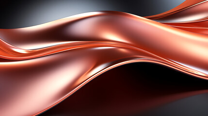 3D Metal Business Abstract Background with Rose Gold Arch