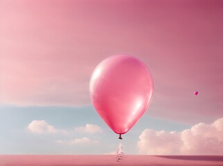 Obraz premium Joyful Moments: Pink Balloons for Happy Occasions