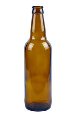 Emty bottle beer on white background