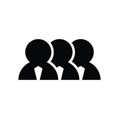 Community icon silhouette design template isolated