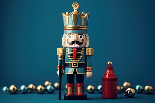 Nutcracker with a crown on his head. 