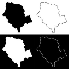 Cibitoke province map, administrative division of Burundi.