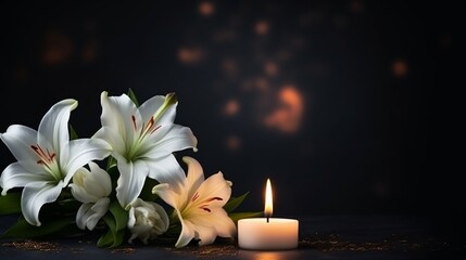 candles and flowers