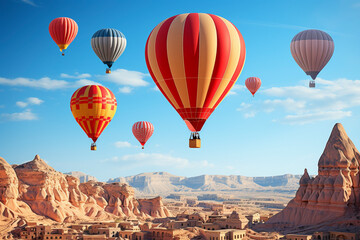 GENERATIVE AI: Skybound Euphoria - Hot Air Balloon Over Cappadocia
