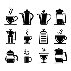 kitchen set illustration, utensils silhouette, kitchen, vector, food, coffee, set, icons, silhouette, cooking, illustration, symbol, cup, pot, pan, sign, drink, cook, restaurant, kettle, design, 