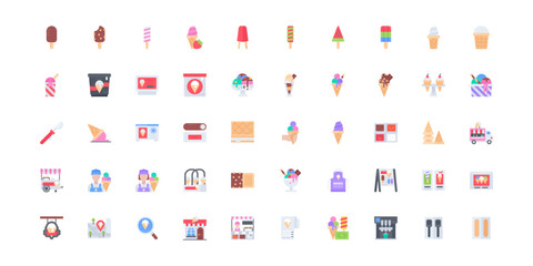 ice cream icon set