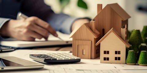 a business person is analyzing the income profit of a home investment.