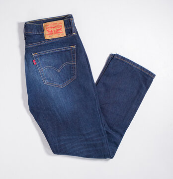 kent, uk, 01.01.2023 Levis strauss and co classic original denim quality clothing. Famous iconic american denim  levis 511 Mens Blue Denim Slim Straight Jeans W32 L30