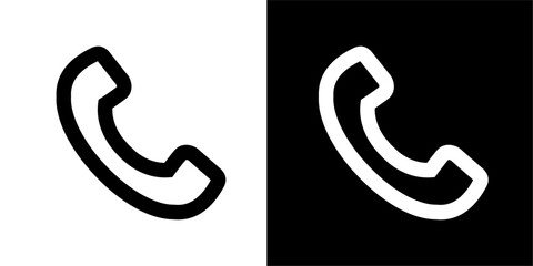 Phone Icon. Black icon. Black line icon. Business icon.	