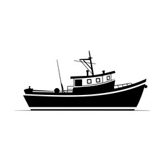 Obraz premium boat svg, boat silhouette, silhouette, ship svg, ship png, ship illustration, boat, water, sea, fishing, lake, ocean, wooden, beach, travel, boats, 