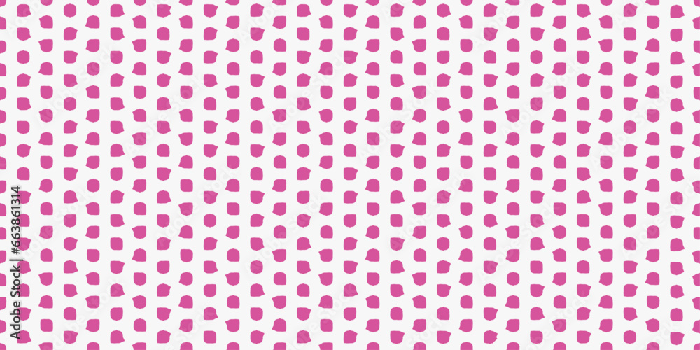 Aufkleber Pink polka dots made from blots. Random blots located in polka dots. Vector print for surface application, can be seamless.