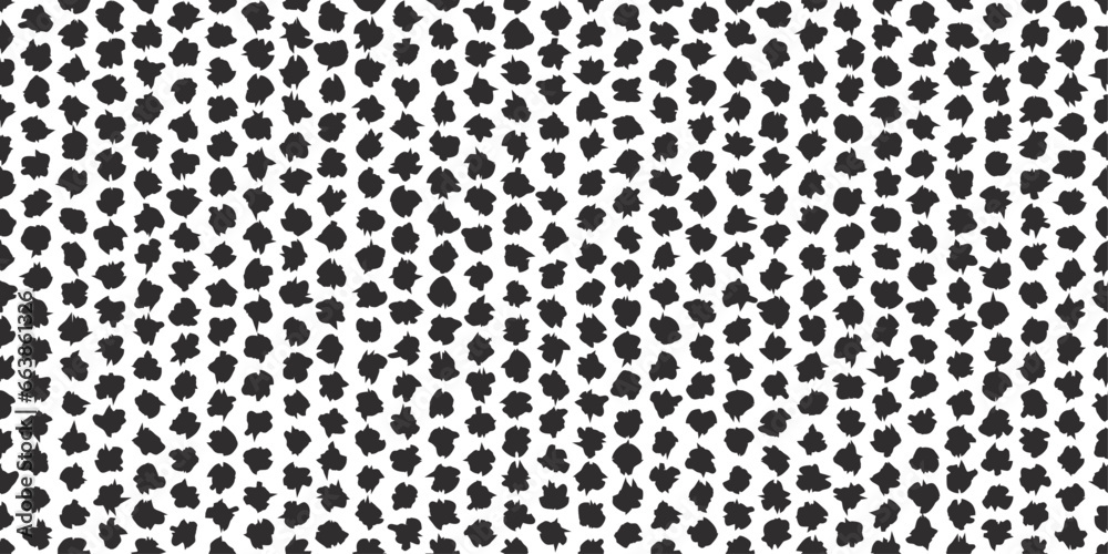 Aufkleber black polka dots made from blots. random blots located in polka dots. vector for print seamless, pat