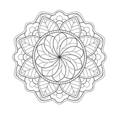 Oriental vector mandala for coloring. Circular ornament for anti-stress coloring books for adults and children.
