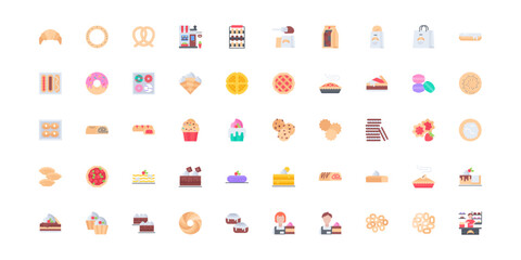 Fototapeta premium dessert icon set