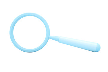 3d rendering of magnifying glass isolated on transparent background,