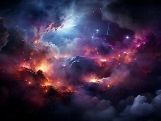 Fototapeta premium Beautiful space and nebula wallpaper generative ai