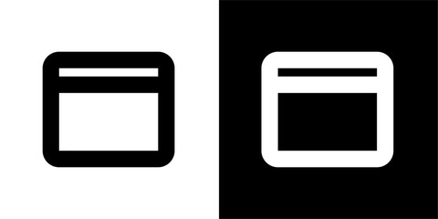 Browser Icon. Black icon. Black line icon. Business icon.