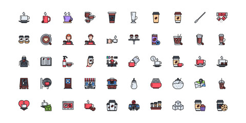 coffee icon set