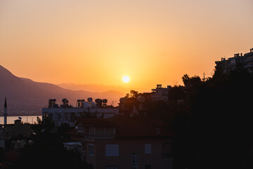 Icarus Dawn among the mountains of Alanya, Turkey