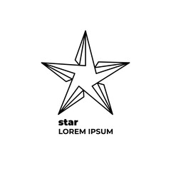 Obraz premium Modern sign star on a white background. Vector illustration