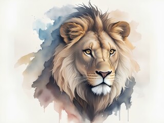 lion face, created by ai generated