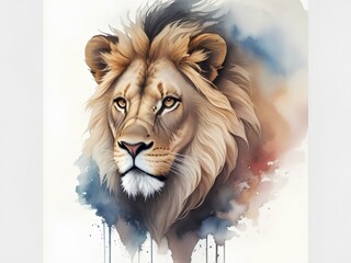 lion face, created by ai generated