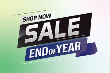 End of year Sale word concept vector illustration with lines and 3d style, landing page, template, ui, web, mobile app, poster, banner, flyer, background, gift card, coupon, label, wallpaper	