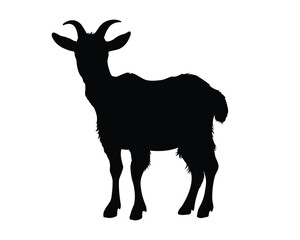 Goat Silhouette. Goat Vector Illustration.