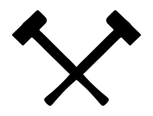 Blacksmith tool silhouette vector art white background