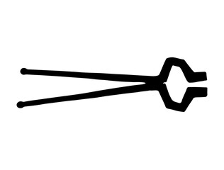 Blacksmith tool silhouette vector art white background