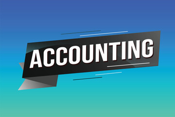 Accounting word concept vector illustration with lines 3d style for social media landing page, template, ui, web, mobile app, poster, banner, flyer, background, gift card, coupon, label, wallpaper
