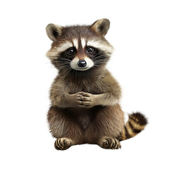 Fototapeta premium raccoon isolated on background.