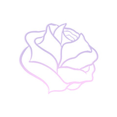 Abstract 3D Rose Chrome Shape