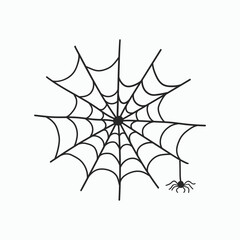 Spider web vector illustration.