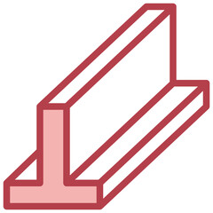 t beam filled outline icon,linear,outline,graphic,illustration