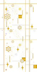 Vector modern geometric patterns, abstract seamless winter, Christmas background.