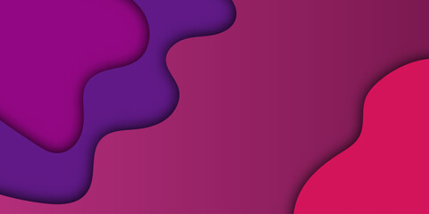 Colorful papercut wave background design concept