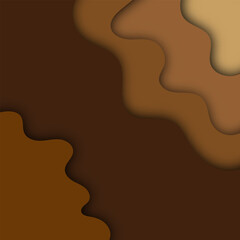 Colorful papercut wave background design concept