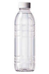 bouteille d'eau en plastique sans étiquette sur fond transparent  - obrazy, fototapety, plakaty