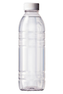 bouteille d'eau en plastique sans &eacute;tiquette sur fond transparent 