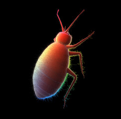 Invasion of bedbugs, emergency for invasions of bedbugs.3D rendering
