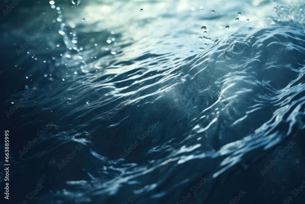 Poster a detailed view of a wave in the ocean. this image captures the beauty and power of the sea. perfect
