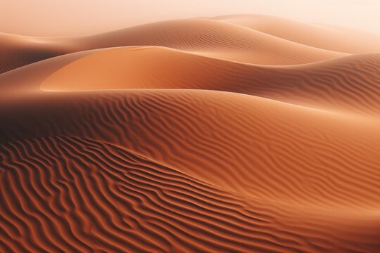 A picturesque view of a group of sand dunes in the desert. Perfect for travel and adventure websites or publications