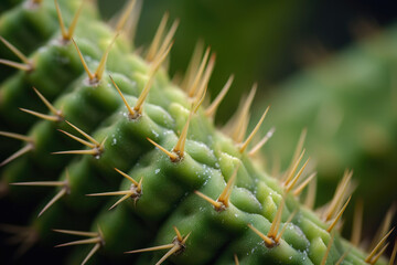 Naklejka na ściany i meble Cactus close up - Generative AI