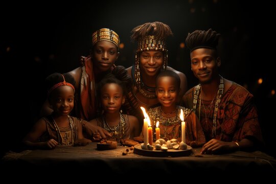 Kwanzaa: African American cultural celebration that honors African heritage and unity, self-determination, collective work and responsibility, cooperative economics, purpose, creativity, and faith.