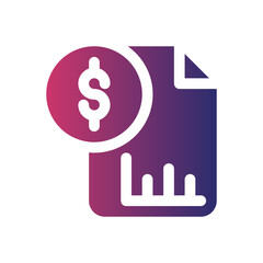 Sale Report flat gradient icon