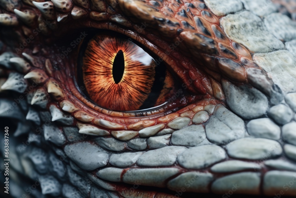 Poster a detailed close up of a dragon's eye. perfect for fantasy-themed projects or for adding a touch of 