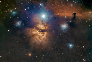 Obraz na płótnie Canvas Horsehead and Flame Nebula 