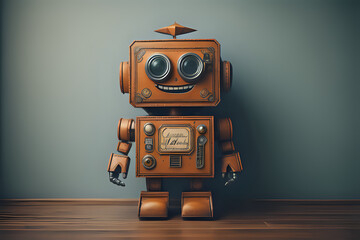 Fototapeta premium cute retro robot